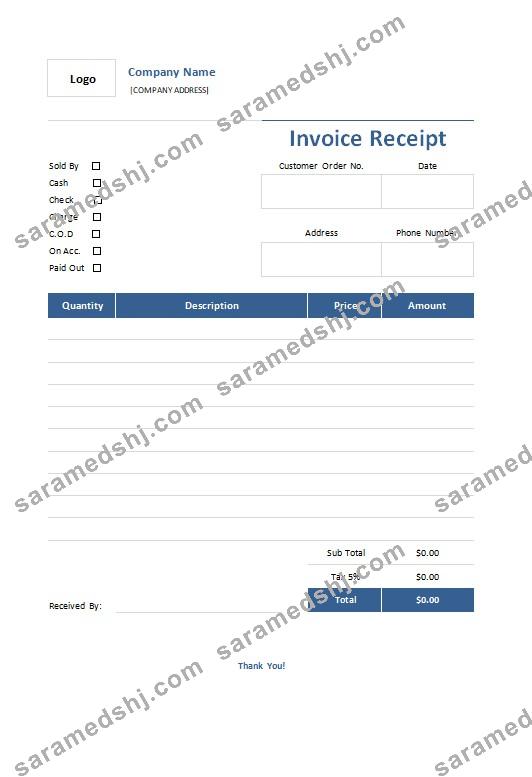 Free Invoice Receipt Template